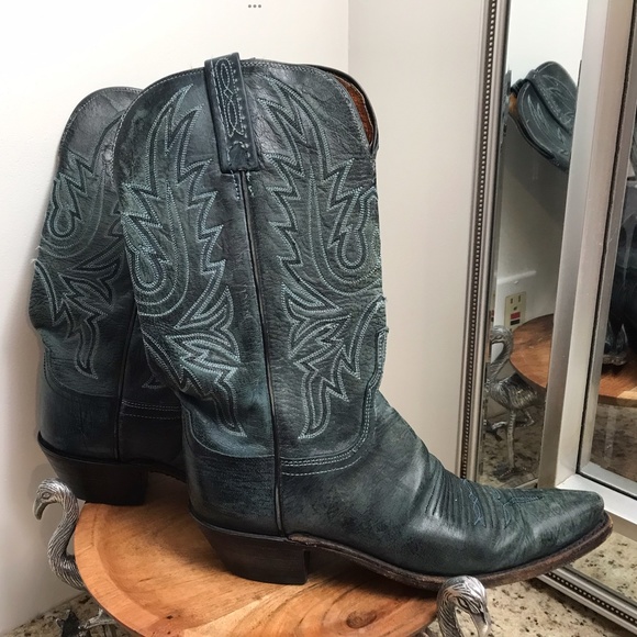 ALCALA’S Women’s Teal Boots / Sophisticated, Yet Rustic Sz 7.5 - Picture 1 of 10